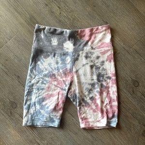 Tie dye bicycle shorts
